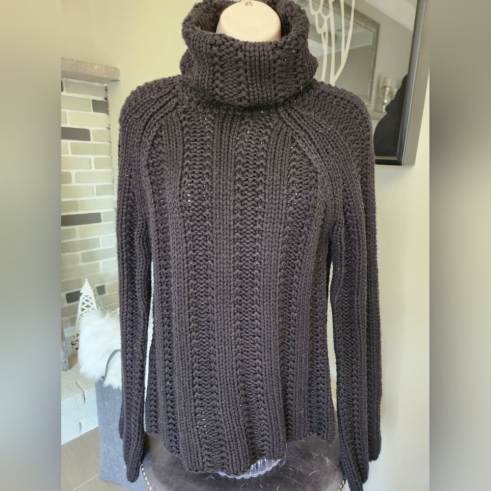 DKNY Vintage Oversized Heavy Knit Turtleneck Y2K M